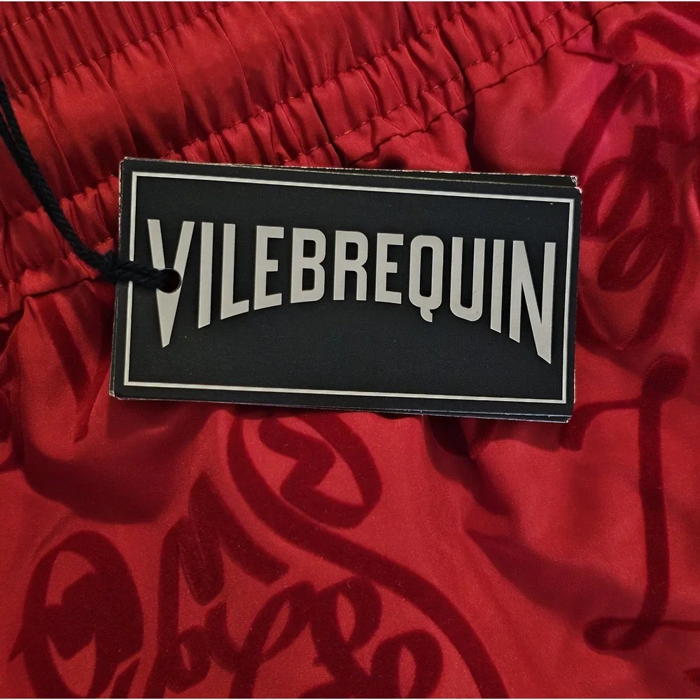 Vilebrequin Moulin Rouge Swim Trunks Men's Size Medium Velvet Ribbons Turtles